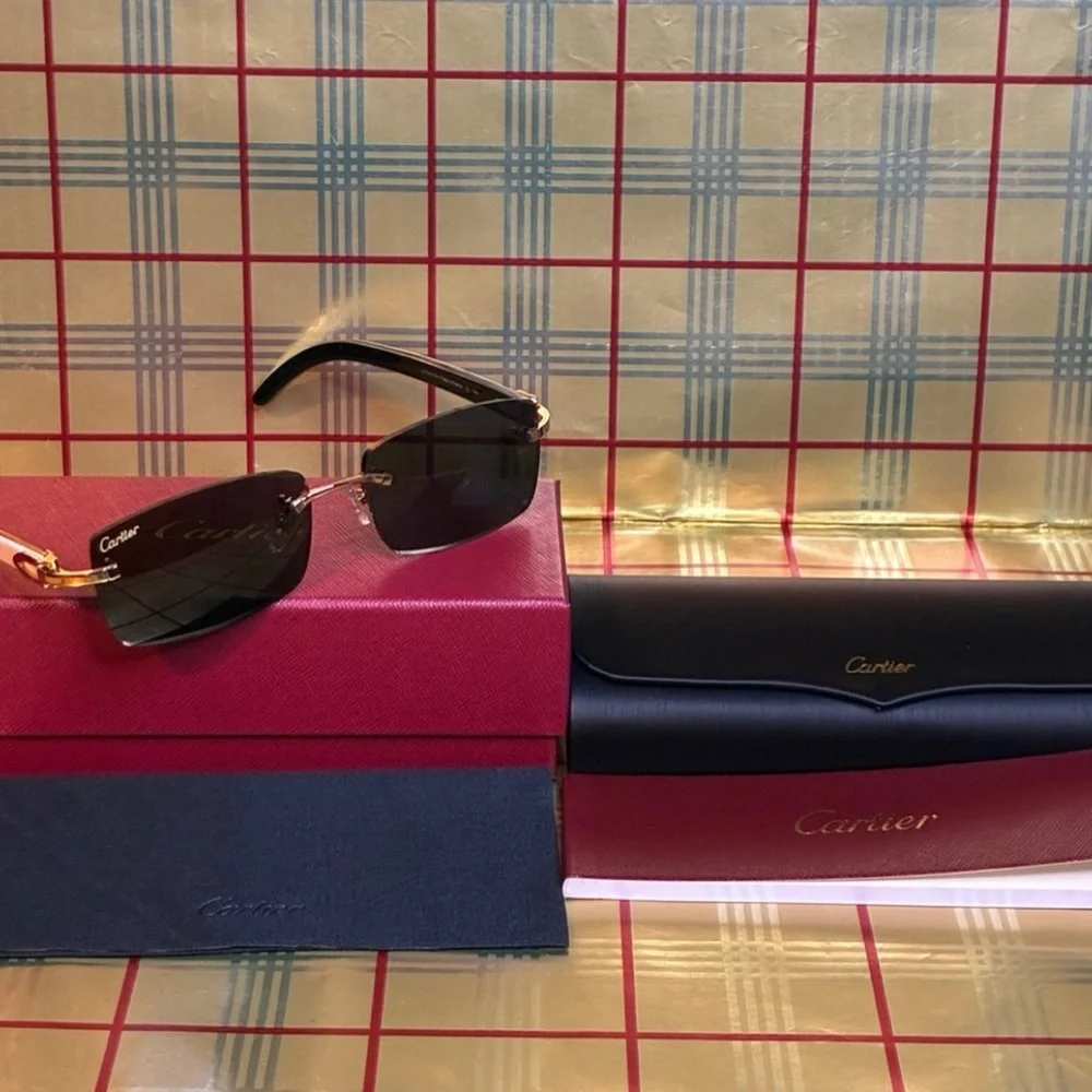 Cartier Unisex Buffalo Horn Sunglasses